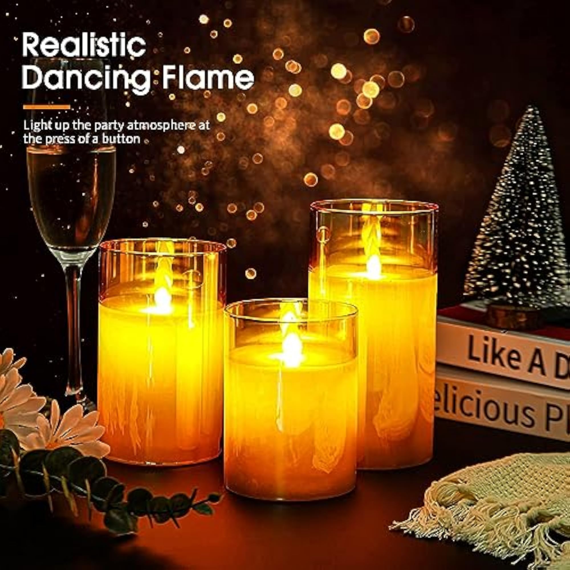 Flameless LED Candles with Remote Control and Timer